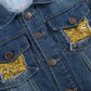 Ruffles - Gold Sequin Girls Denim Jean Jacket